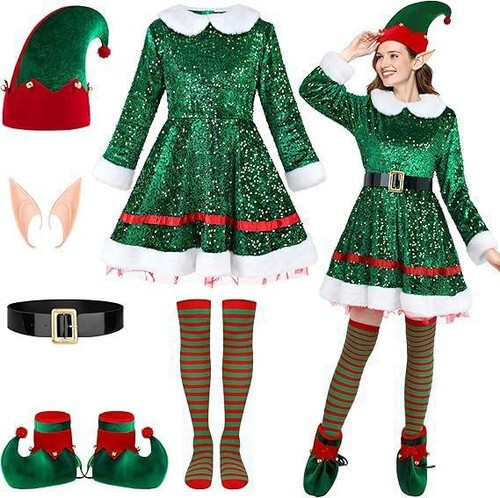 Costume elfo natale donna - costume, di