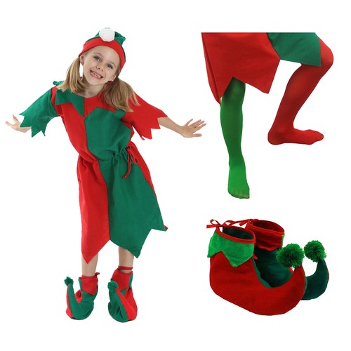 Costume elfo bambina vestito - bambina,