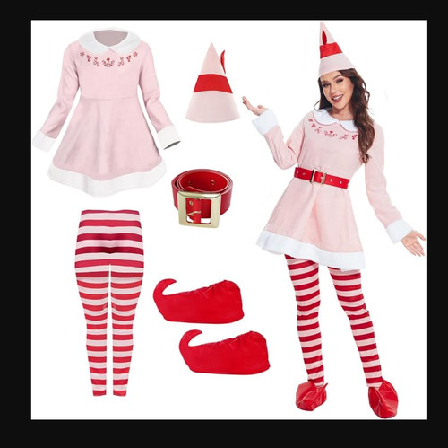 Costume elfo rosa donna